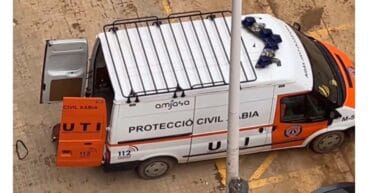 Xàbia-Katastrophenschutzfahrzeug in von DANA betroffenen Gebieten