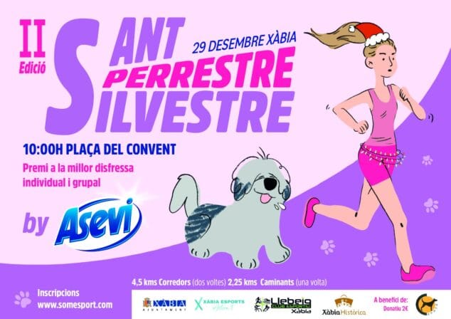 Imagen: Cartel de la II San Silvestre Perrestre de Xàbia