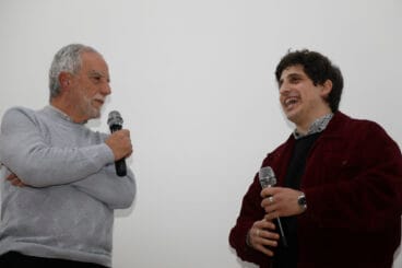 Óscar Lasarte junto a su profesor del Chabàs