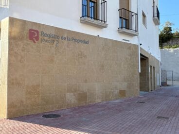 Fachada de la nueva ubicación del registro de la propiedad num 2