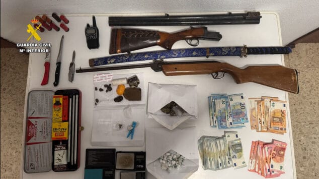 Imagen: Material incautado en Xàbia