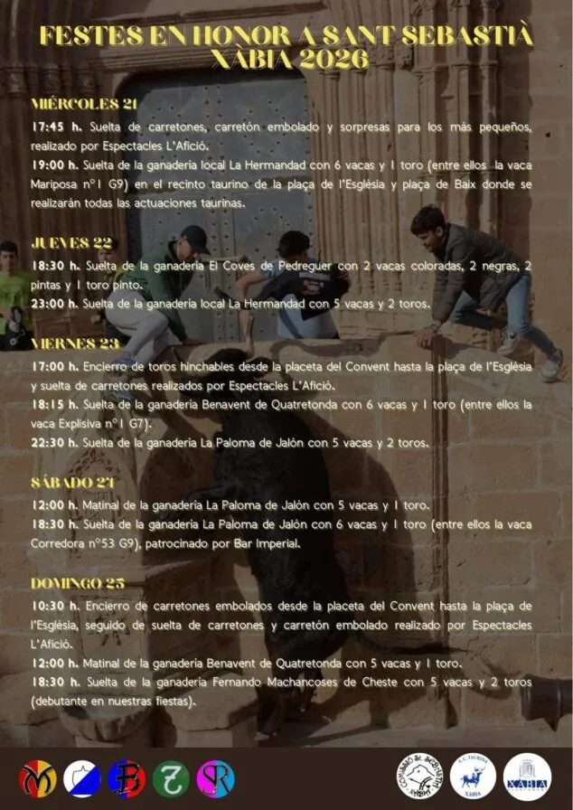 Imagen: Programación taurina Sant Sebastià 2026