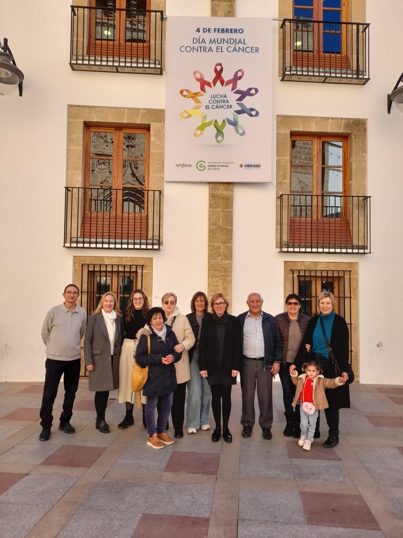 Cartel en el ayuntamiento de Xàbia