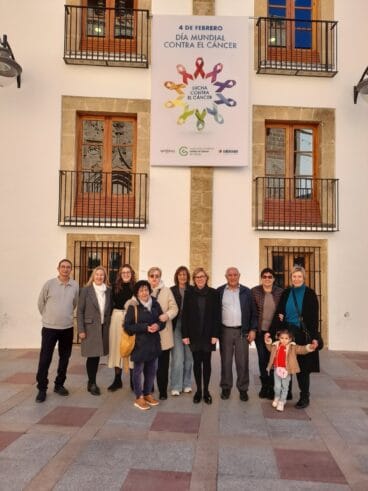 Cartel en el ayuntamiento de Xàbia