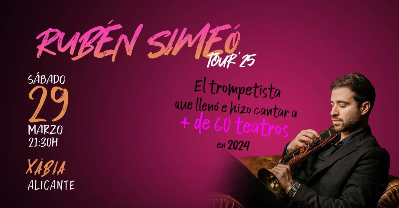 Cartel del Concierto de Rubén Simeó en Xàbia-