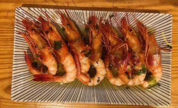 Plato de gambas de Descortxe