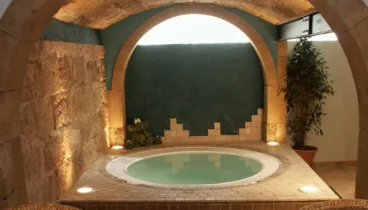 Spa en el sótano de esta casa