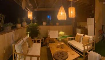 Zona chill out con vistas al mar