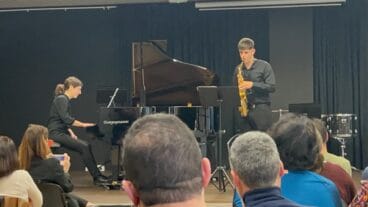 Un alumno en el concierto final del curso de perfeccionamiento