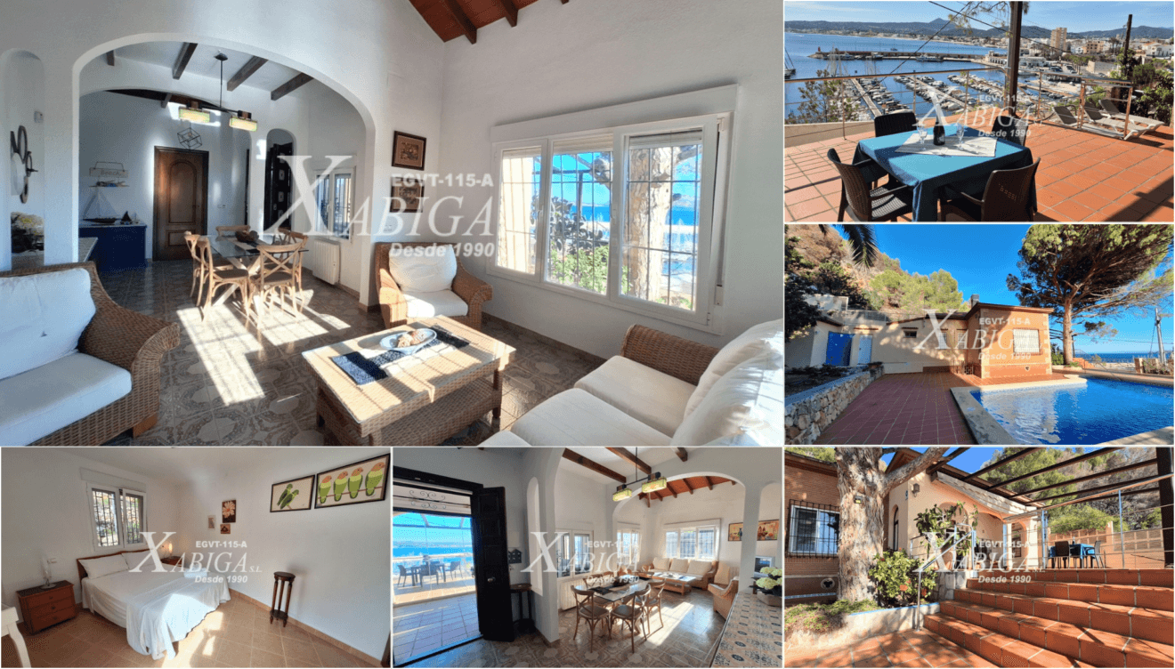 Chalet con piscina privada y vistas al puerto de Jávea