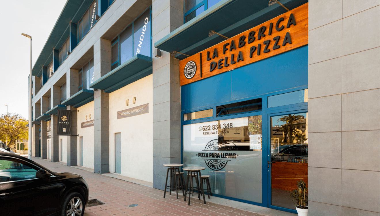 Exterior de la Fabbrica della Pizza en Jávea