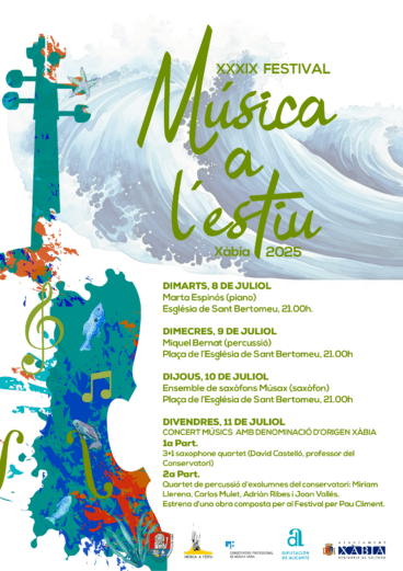 Cartel programación Música a l’Estiu 2025