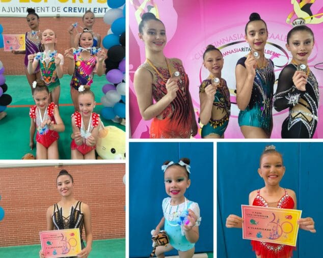 Imagen: Gimnastas del CD Montgó Xàbia