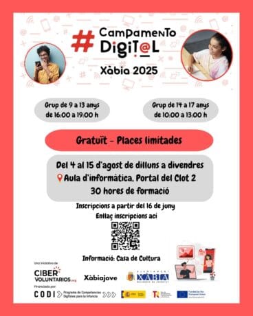 Información del Campamento Digital Verano 2025 Xàbia