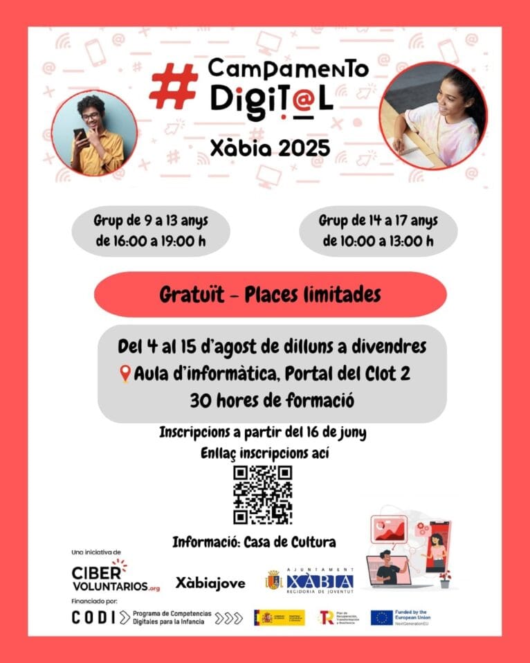 Información del Campamento Digital Verano 2025 Xàbia