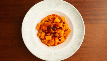 Pasta con tomate auténtico de Italia
