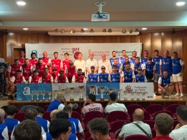 Equipos de la Final de Liga autonómica de Pilota en Xàbia