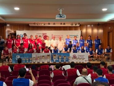 Equipos de la Final de Liga autonómica de Pilota en Xàbia