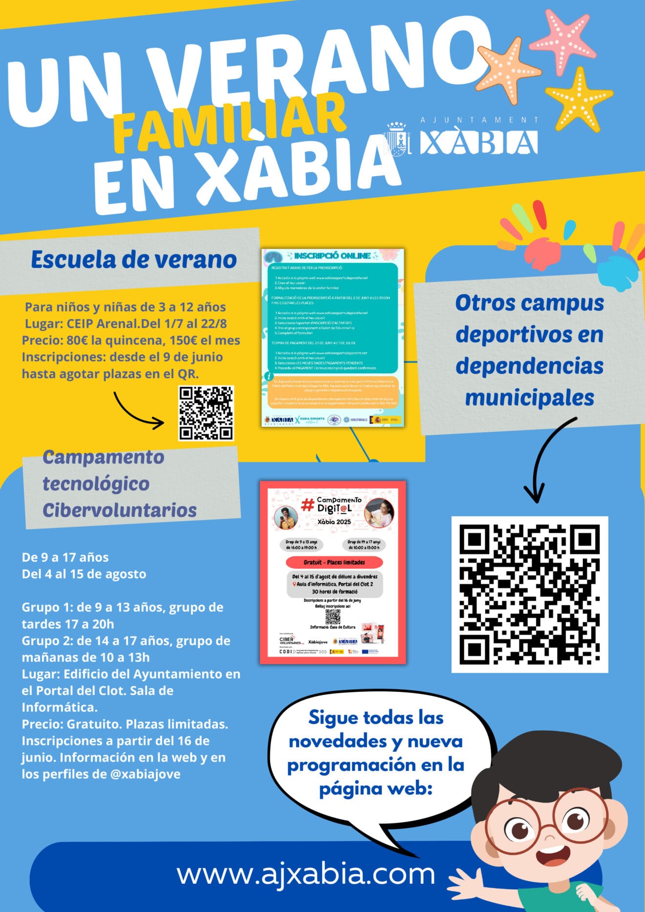 Programación de actividades en Xàbia verano 2025 -