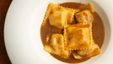 Ravioli perfectamente cocinado