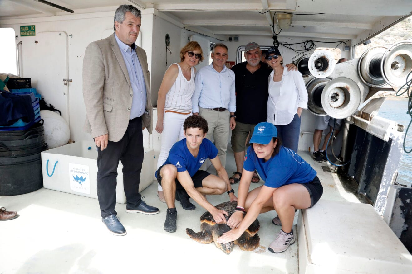 Suelta de la tortuga marina en Xàbia