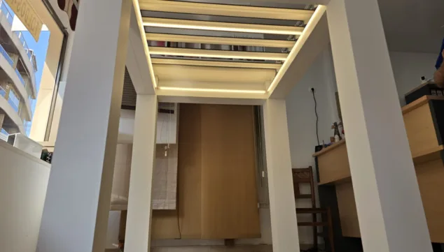 Imagen: Toldo bioclimático con diseño de luces LED