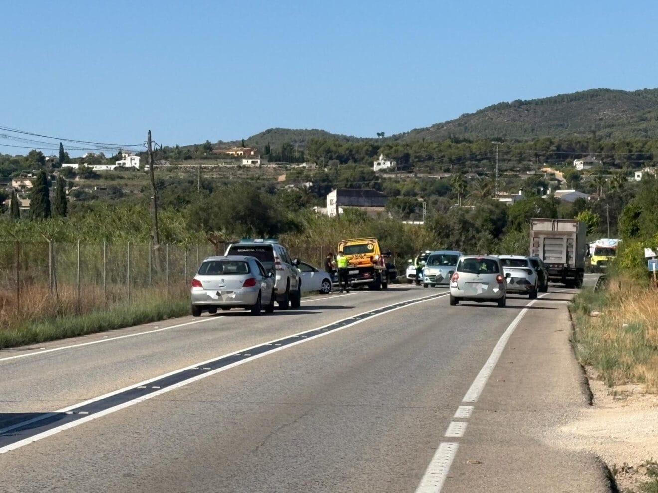 Accidente en la carretera de Gata-Xàbia