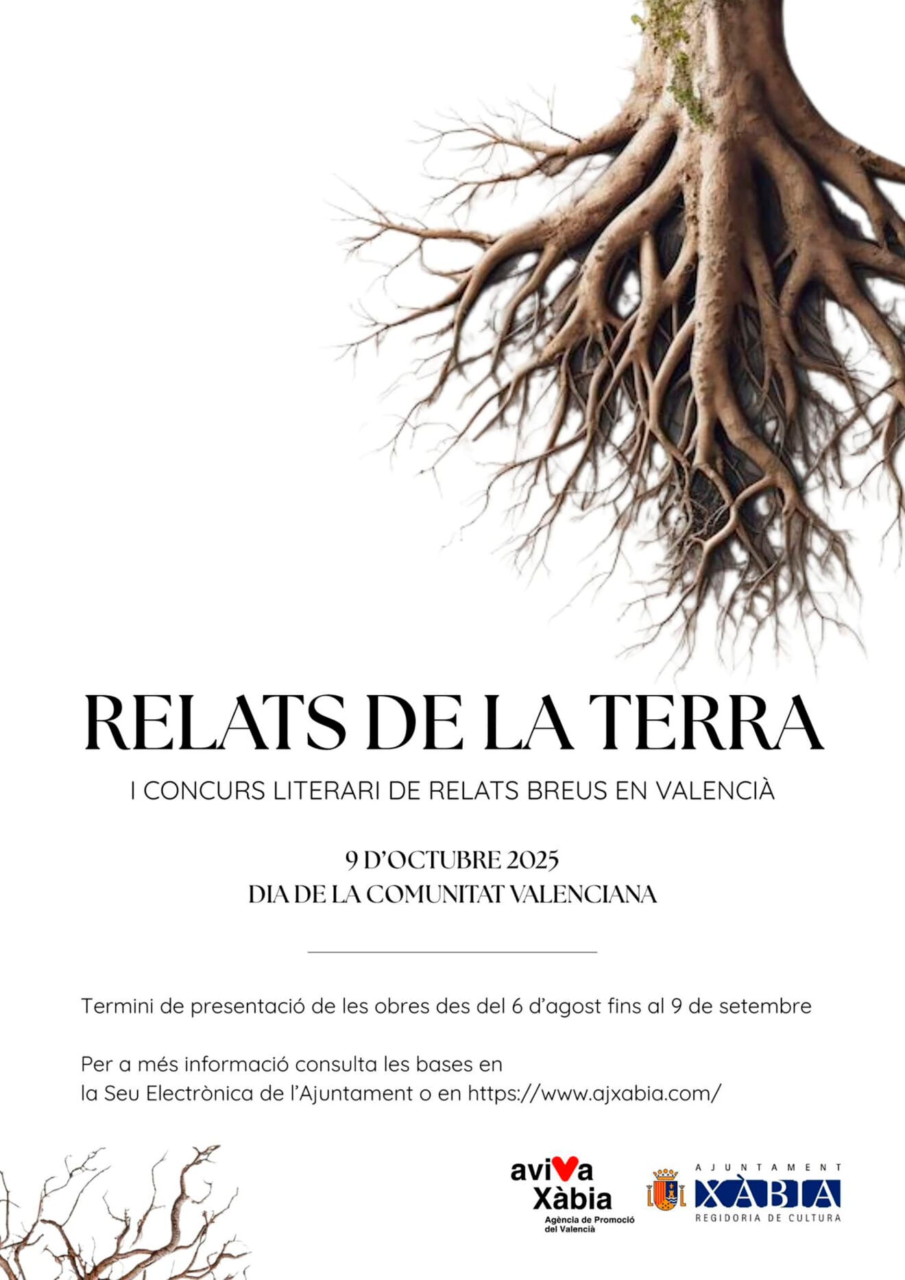 Cartel del primer 'Relats de la Terra', el nuevo concurso literario de Xàbia