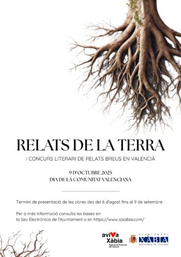 Cartel del primer ‘Relats de la Terra’, el nuevo concurso literario de Xàbia