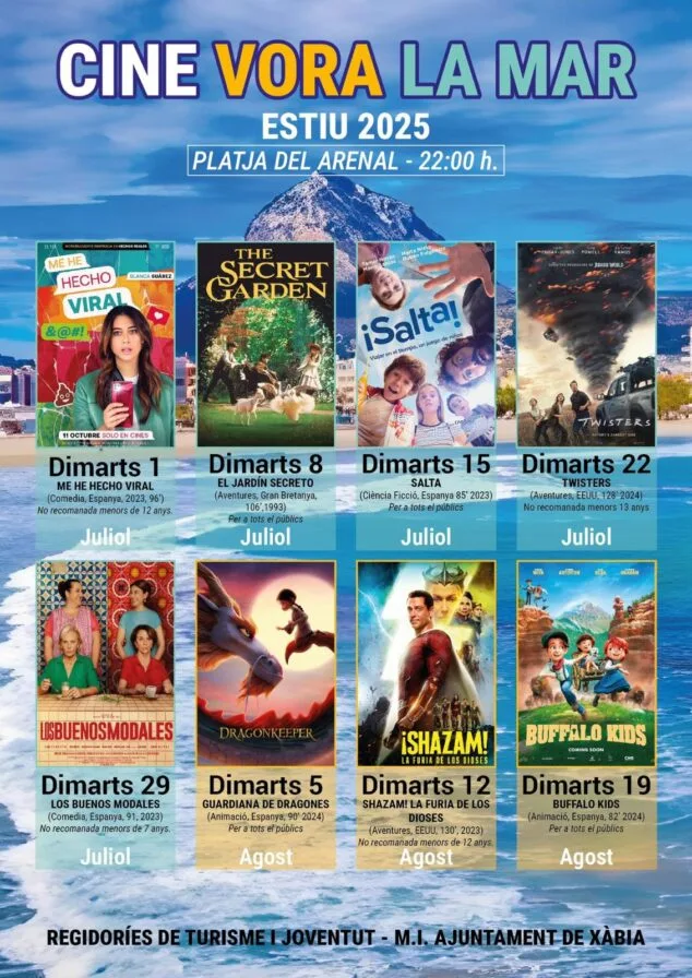 Imagen: Cartelera películas Cine Vora la Mar Xàbia 2025