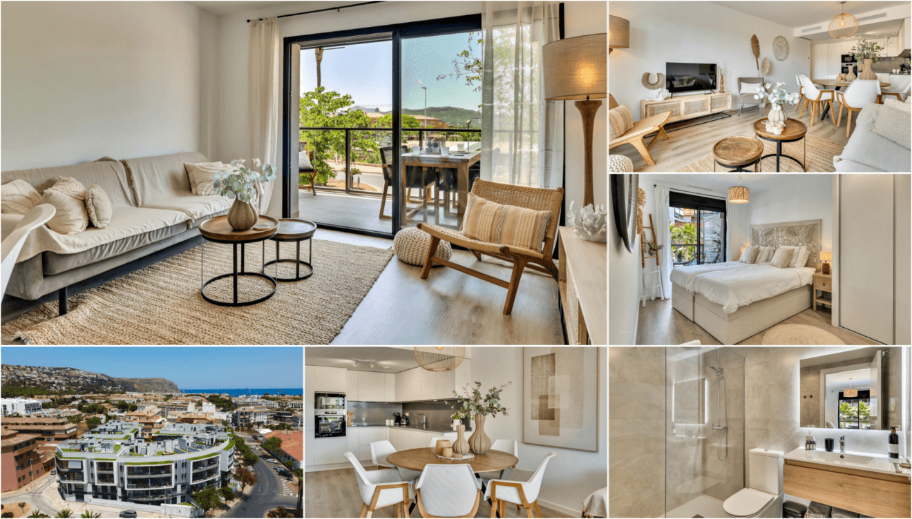 Descubre el moderno y elegante apartamento orientado al sur con piscina en Jávea
