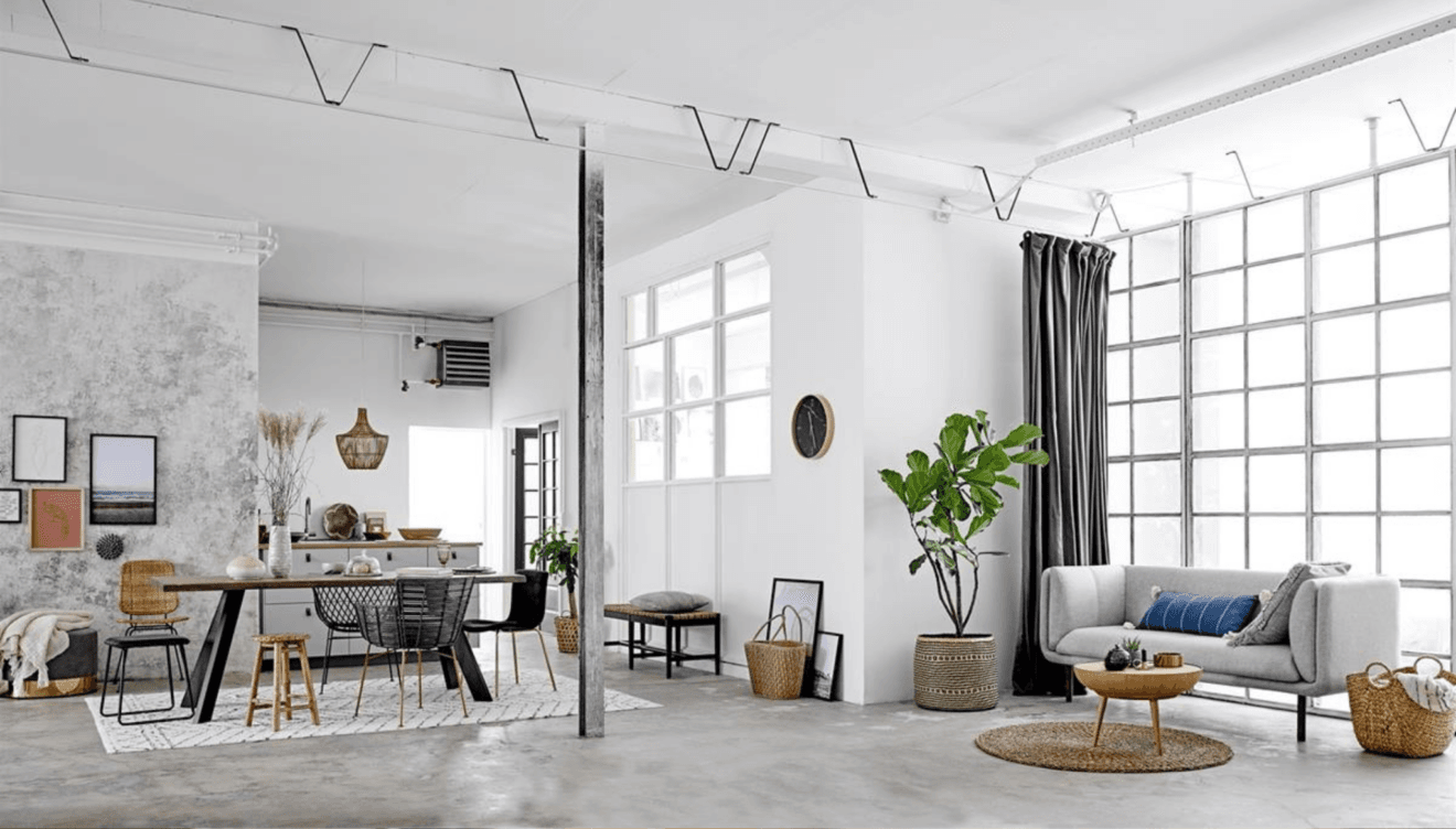 Estilo industrial en tu salón