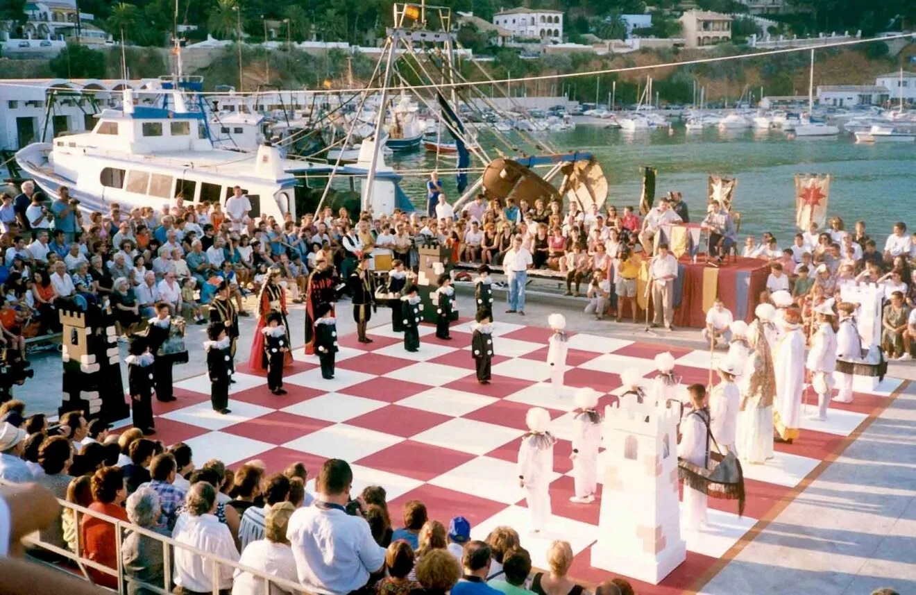 Los inicios del Ajedrez Viviente de Xàbia