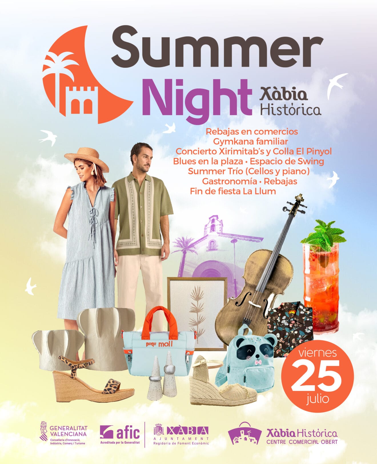 Cartel de la Summer Night Xàbia 2025