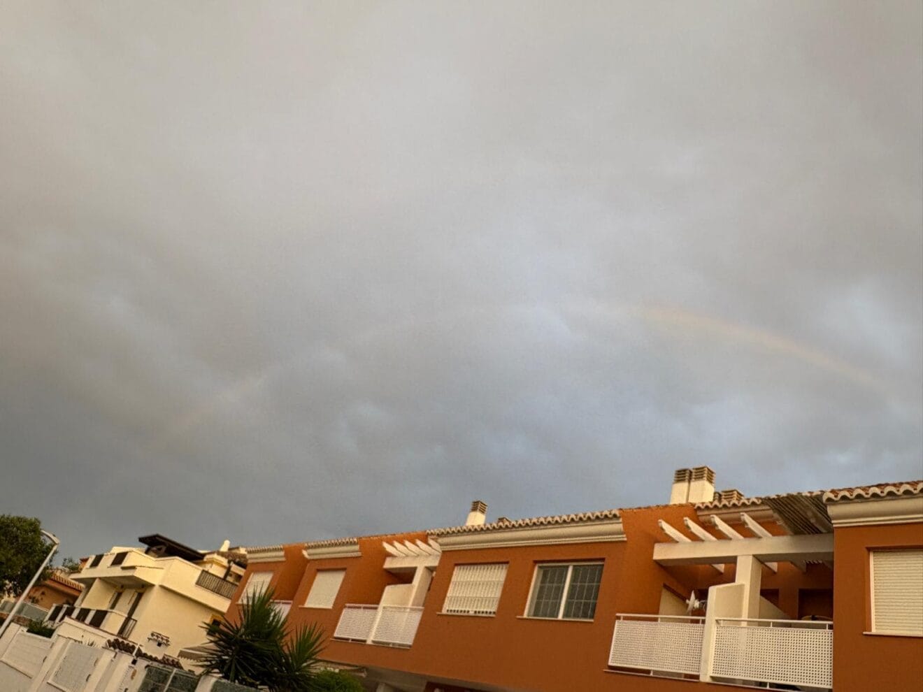 Arcoíris en la tarde de 1 de agosto en Xàbia