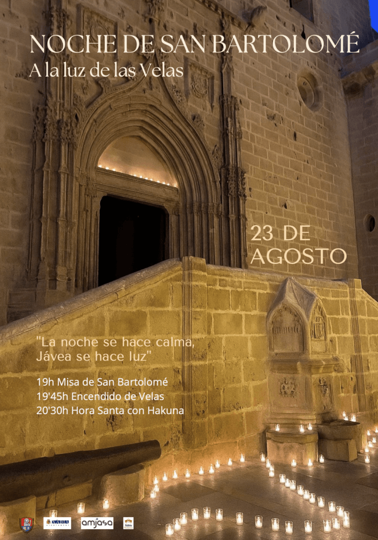 Cartaz da Noite de São Bartolomeu em Xàbia