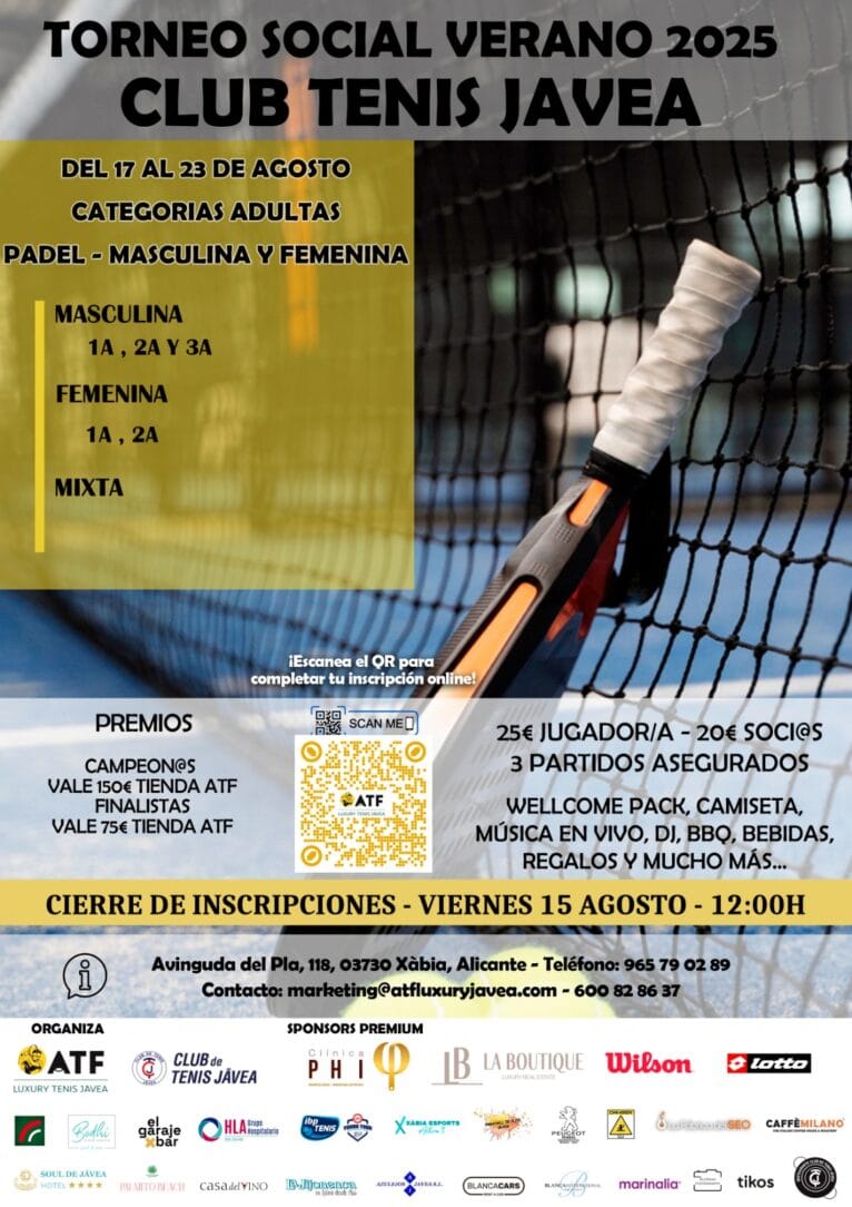 Cartel Pádel en ATF Luxury