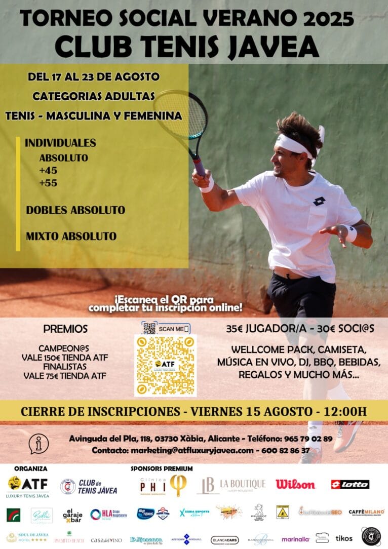 Cartel Tenis en ATF Luxury