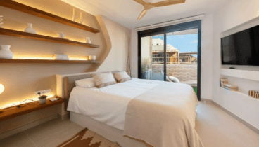 Dormitorio doble con ventana