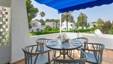 Espacio de descanso exterior en casa de alquiler en Jávea