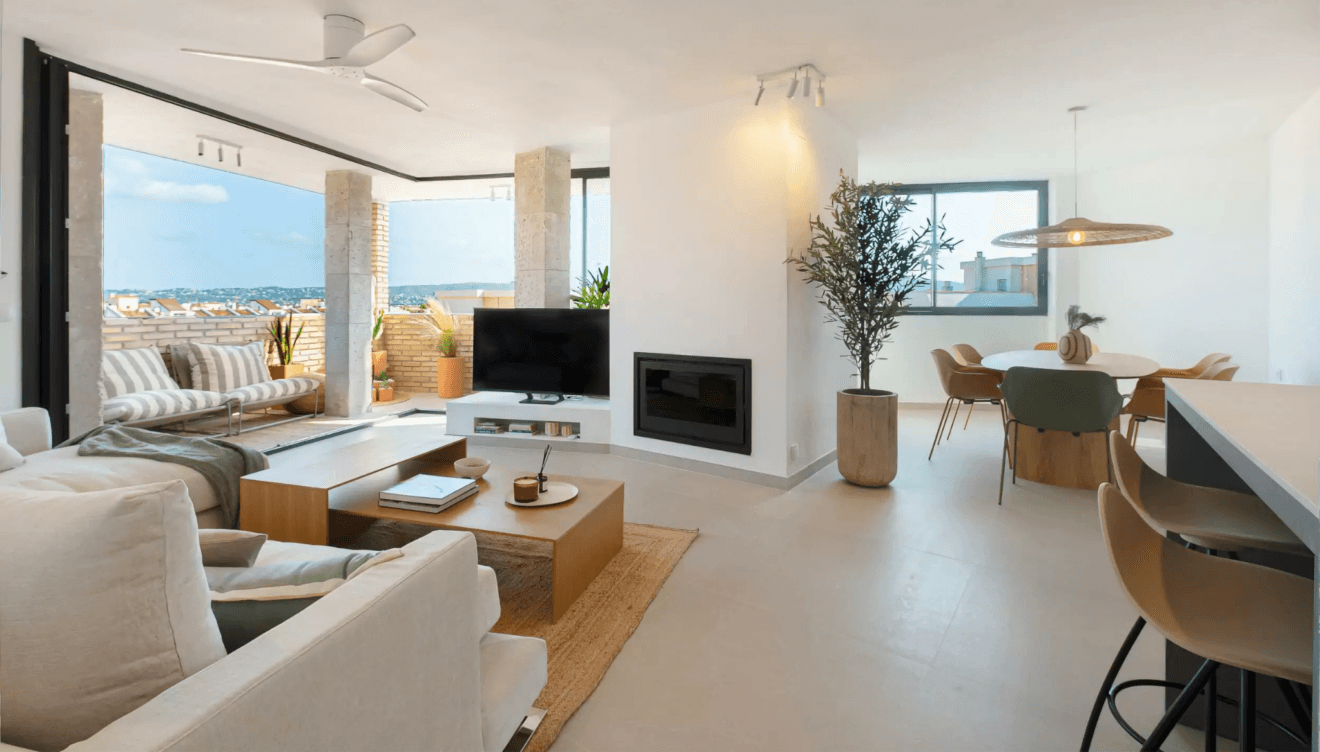 Salón comedor luminoso