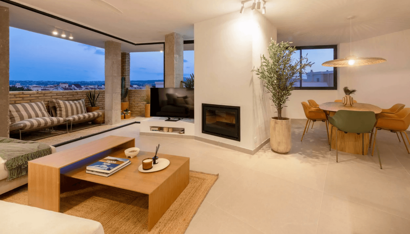 Salón con acceso a terraza