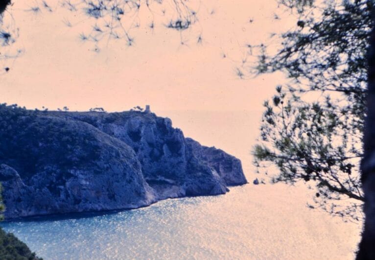 La zona de Ambolo con la torre al fondo en los años 60 | Foto AMX