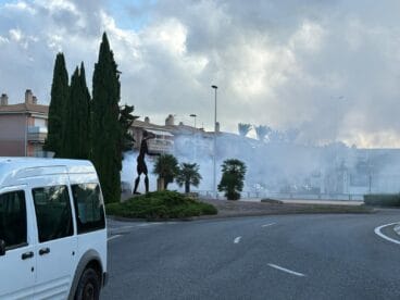 Bomberos y Policía Local en la extinción del incendio (7)