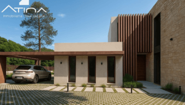 Casa moderna cerca del mar con espacios amplios y distribución funcional