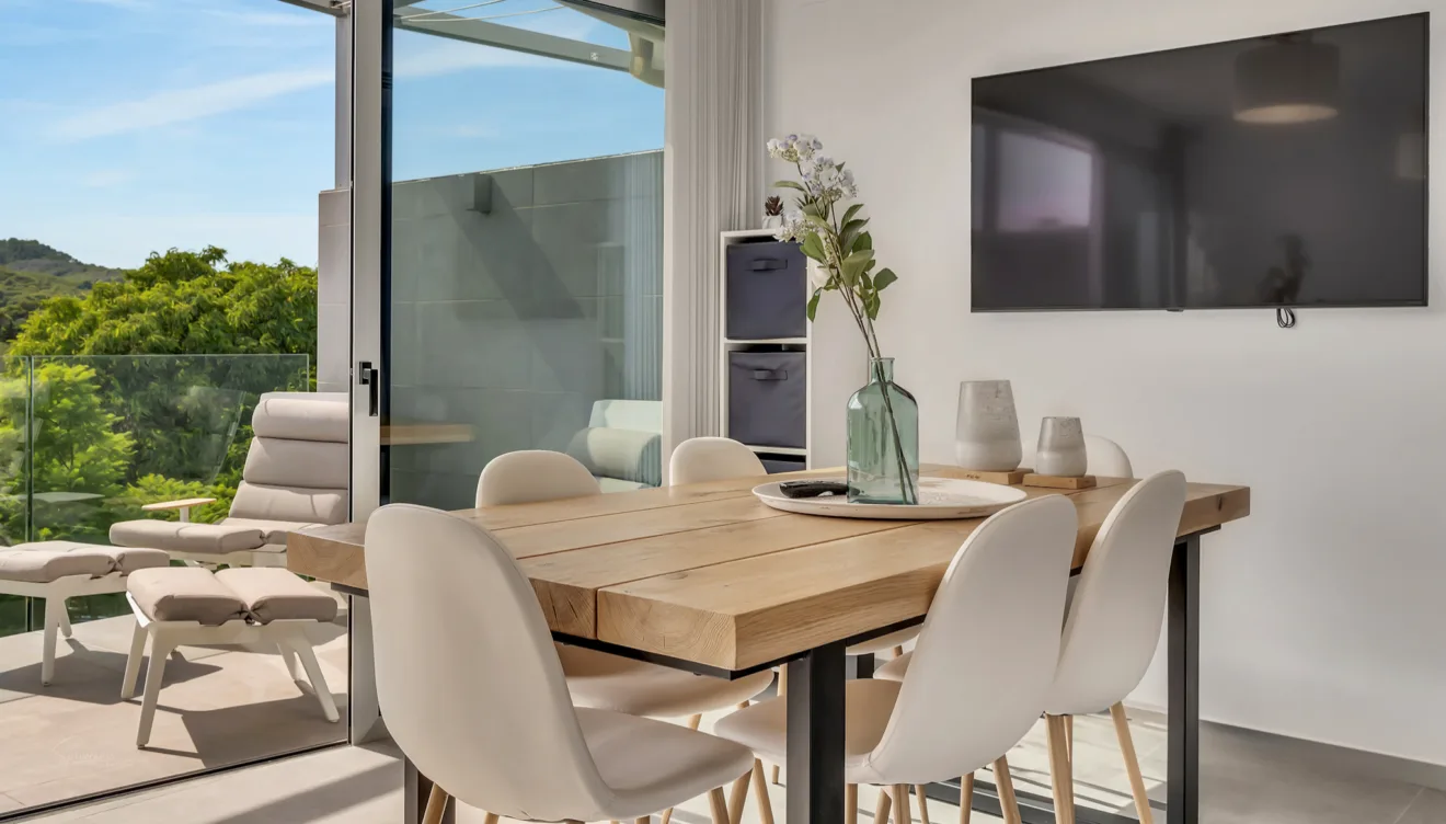 Comedor con salida directa al balcón