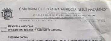 Encabezamiento de un documento de la Cooperativa
