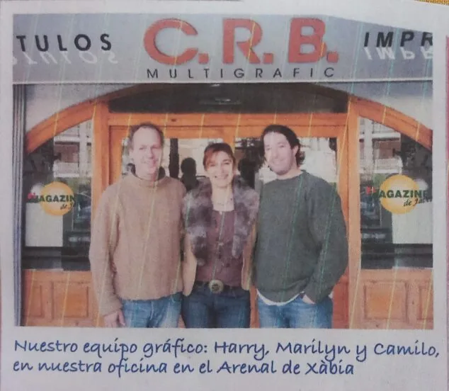 Imagen: Equipo gráfico de la publicación formado por Harry, Marilyn y Camilo