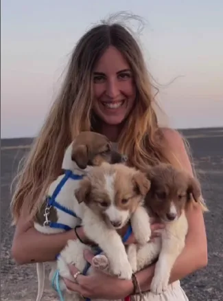 Imagen: Lorena con Tajine y sus hermanos