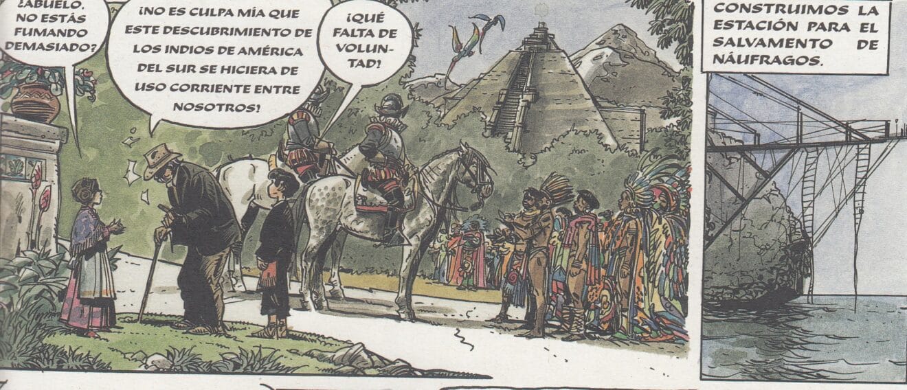 Viñetas de 'Las Aventuras de Xàbia' de Drappier
